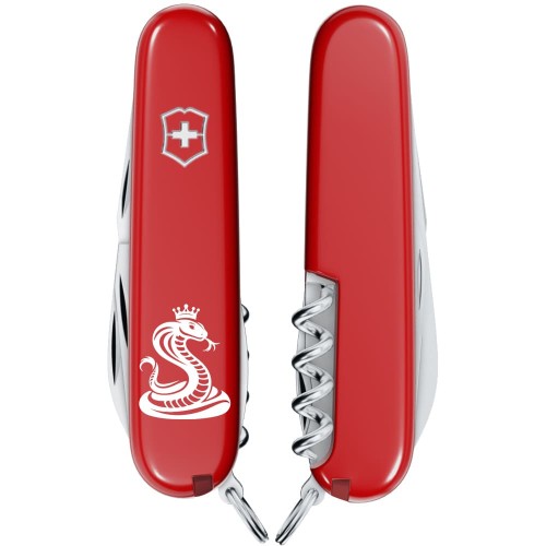 Ножи и мультитулы Victorinox Швейцарский складной нож 91мм Victorinox SPARTAN ZODIAC Кобра с короной 1.3603.Z4330u