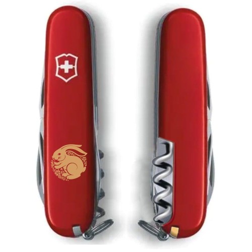 Ножі та мультитули Victorinox Складаний ніж Victorinox SPARTAN ZODIAC Щасливий Кролик брон. 1.3603_Z2165u