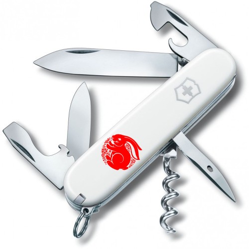 Ножи и мультитулы Victorinox Складаний ніж Victorinox SPARTAN ZODIAC Щасливий кролик черв. 1.3603.7_Z2161u