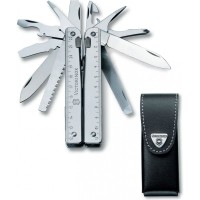 Мультитул Victorinox SWISSTOOL 3.0323.L + черный кожаный чехол