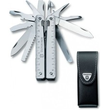 Мультитул Victorinox SWISSTOOL 3.0323.L + черный кожаный чехол