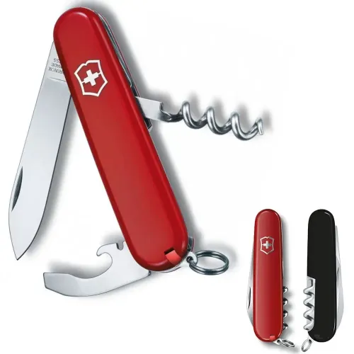 Ножі та мультитули Victorinox Складаний ніж Victorinox WAITER UKRAINE червоно-чорний 0.3303.1.3