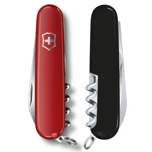 Ножі та мультитули Victorinox Складаний ніж Victorinox WAITER UKRAINE червоно-чорний 0.3303.1.3