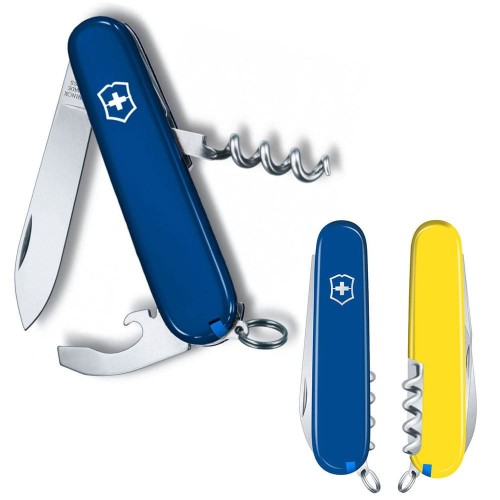 Ножі та мультитули Victorinox Складаний ніж Victorinox WAITER UKRAINE синьо-жовтий 0.3303.2.8
