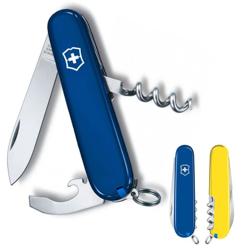 Ножі та мультитули Victorinox Складаний ніж Victorinox WAITER UKRAINE синьо-жовтий 0.3303.2.8