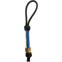 Темляк Loopy Snake “UA Brave & Runes” Чорний з синьо-жовтим та Гербом