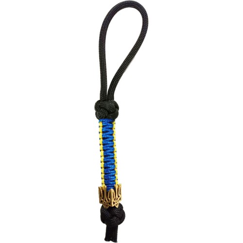 Ланцюжки, підвіски Темляк Loopy Snake “UA Brave & Runes” Чорний з синьо-жовтим та Гербом