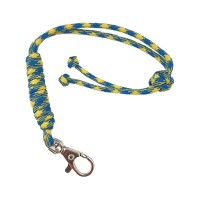 Темляк з карабіном Синьо-Жовтий смугастий