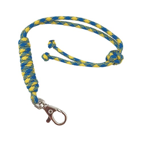 Аксессуары Темляк з карабіном Синьо-Жовтий смугастий