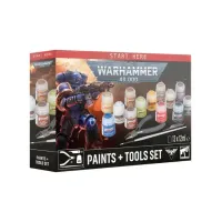Набір WARHAMMER 40000: 40K PAINTS + TOOLS ENG/SPA/PORT/LATV/ROM