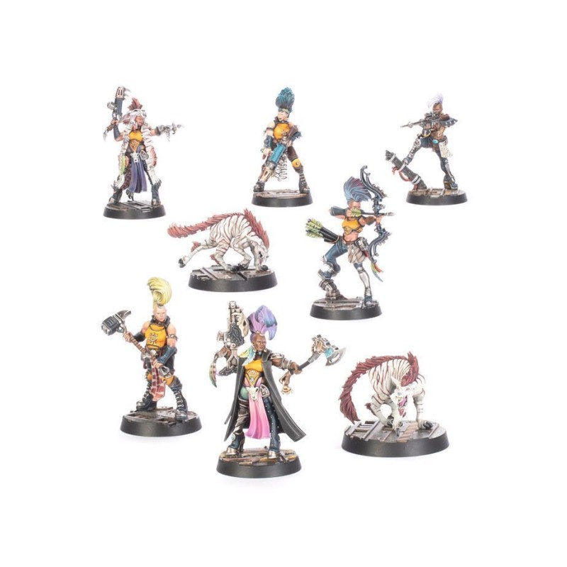 Набір мініатюр NECROMUNDA: ESCHER GANG MATRIARCHS & PHYRR CATS