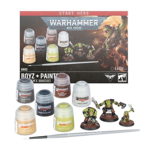 Набір WARHAMMER 40000: ORKS + PAINTS ENG/SPA/PORT/LATV/ROM