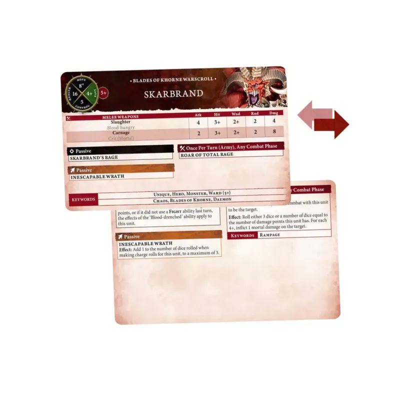 Карти WARSCROLL CARDS: BLADES OF KHORNE (ENG)