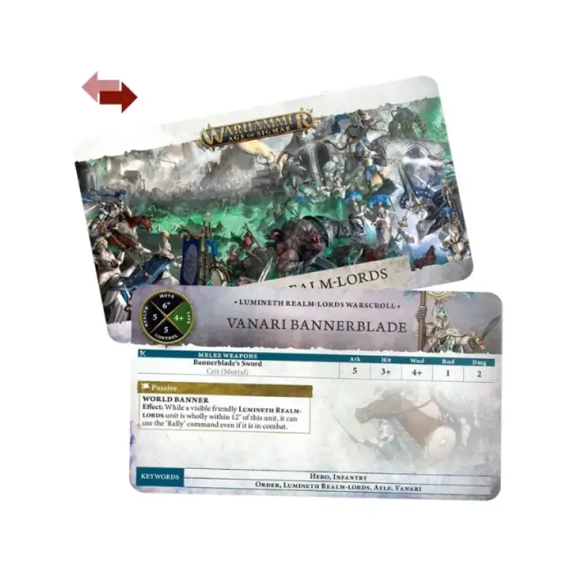 Карты AGE OF SIGMAR: WARSCROLL CARDS — LUMINETH REALMLORDS ENG