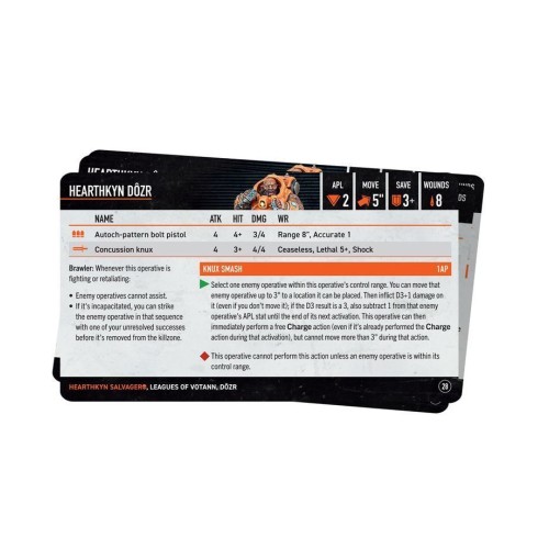 Карти WARHAMMER 40000: KILL TEAM DATACARDS - HEARTHKYN SALVAGERS (ENG)
