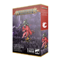 Мініатюра AGE OF SIGMAR: GLOOMSPITE GITZ - LOONBOSS ON GIANT CAVE SQUIG