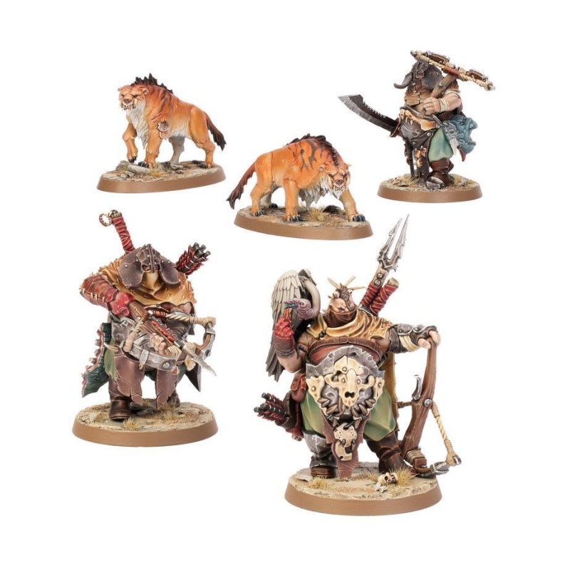Набір мініатюр AGE OF SIGMAR: OGOR MAWTRIBES — МИСЛИВЦІ З САБЛЕЗУБАМИ