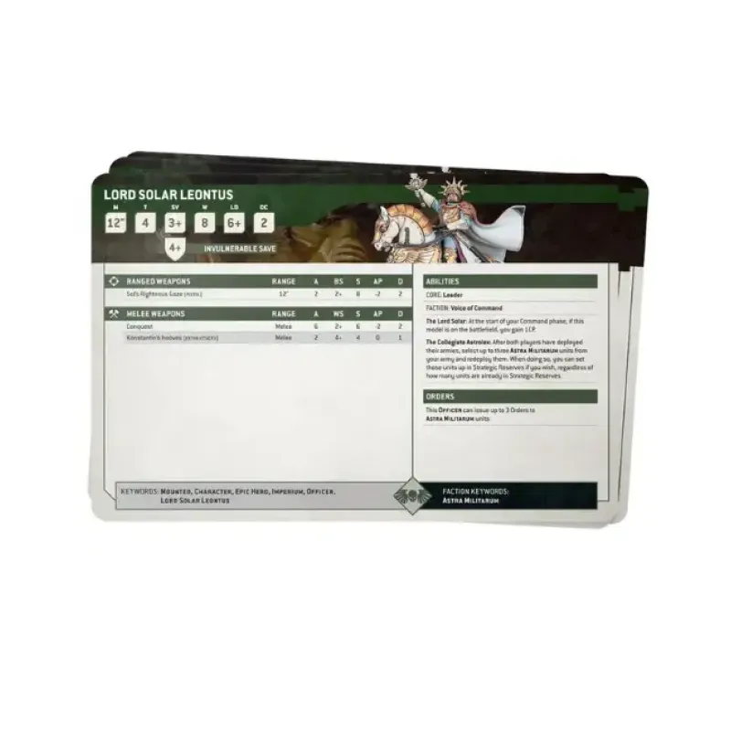 Карты WARHAMMER 40000: DATASHEET CARDS — ASTRA MILITARUM (ENG)
