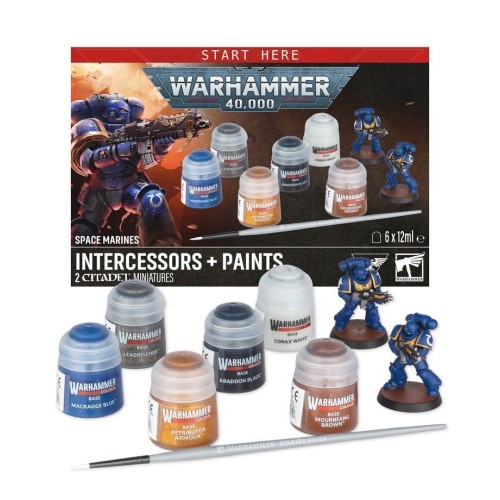 Набір WARHAMMER 40000: SPACE MARINES INTERC +PAINTS ENG/SPA/PORT/LATV/ROM