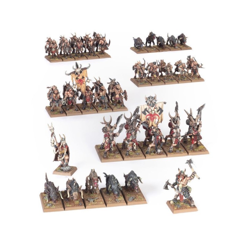 Набор миниатюр THE OLD WORLD: BEASTMEN BRAYHERDS — BATTLE MARCH ARMY