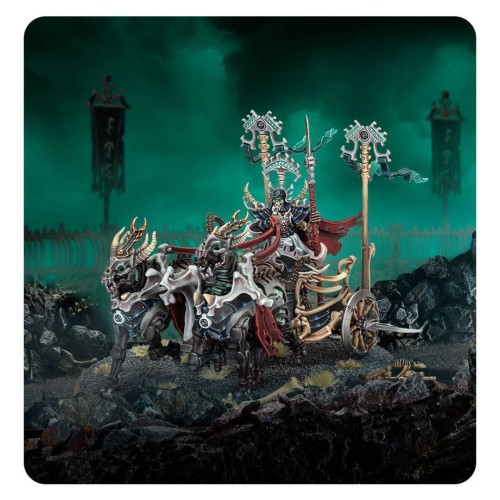 Мініатюра AGE OF SIGMAR: OSSIARCH BONEREAPERS - LIEGE-KAVALOS ON WAR CHARIOT