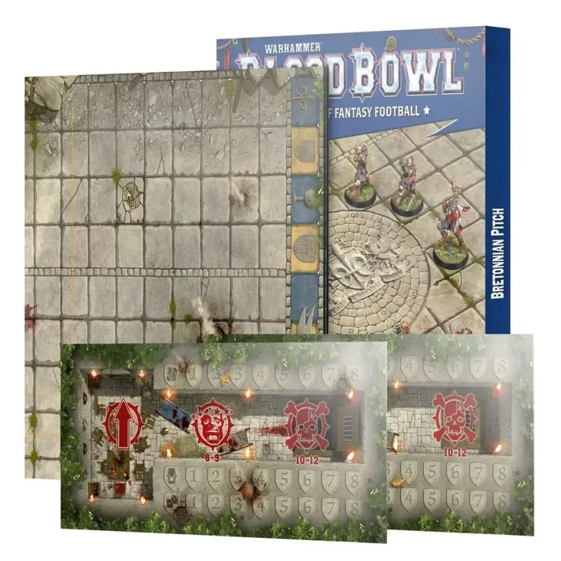 Игровое поле B/BOWL: BRETONNIAN TEAM PITCH & DUGOUTS