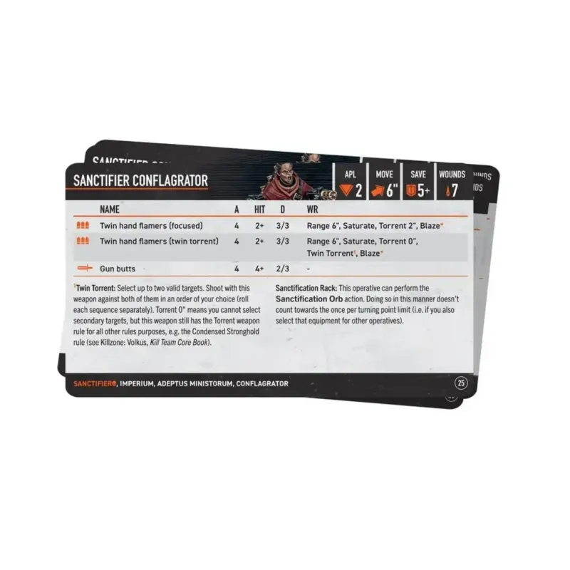 Карты KILL TEAM: SANCTIFIERS DATACARDS (ENG)
