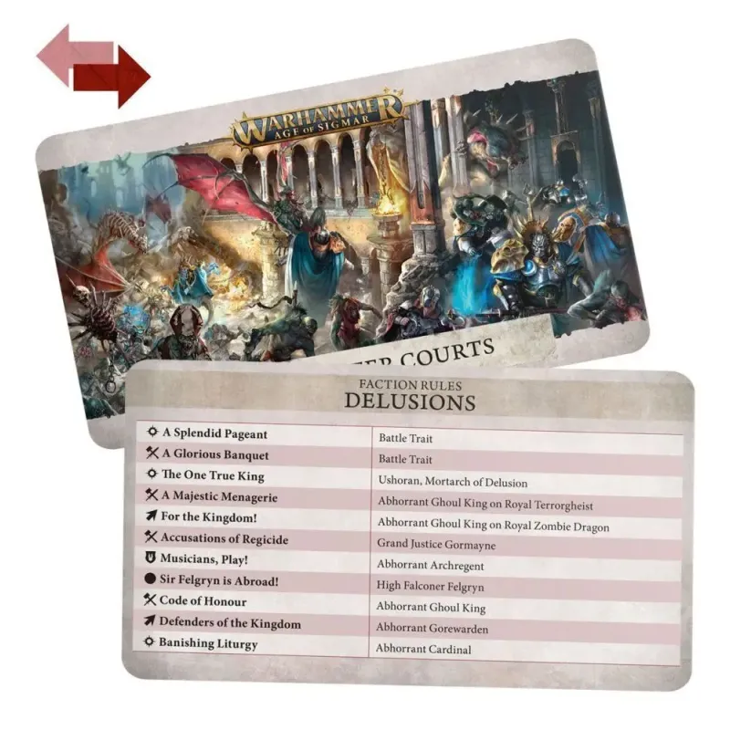 Карты AGE OF SIGMAR: WARSCROLL CARDS — FLESH-EATER COURTS (ENG)