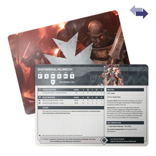 Карти DATASHEET CARDS: BLACK TEMPLARS (ENG)