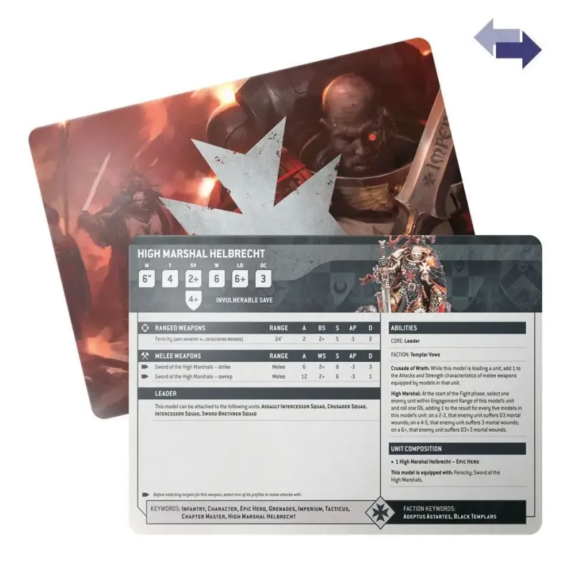 Карты DATASHEET CARDS: BLACK TEMPLARS (ENG)