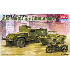 13408 M3 HALF TRACK & 1/4ton AMPHIBIAN VEHICLE 1:72