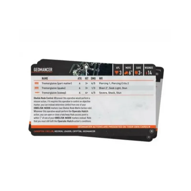 Карты WARHAMMER 40000: KILL TEAM DATACARDS — CANOPTEK CIRCLE (ENG)