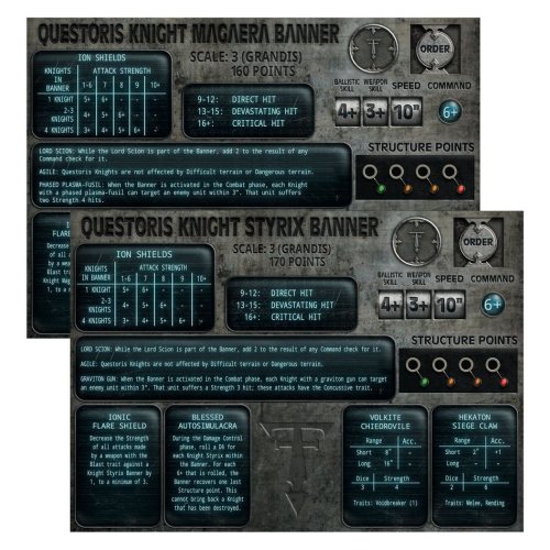 Набор миниатюр Games Workshop HH LEGIONS IMPERIALIS — MECHANICUM QUESTORIS KNIGHTS MAGAERA AND STYRIX